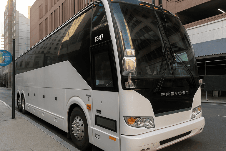 a Sandy Springs Coach Bus Service coach bus