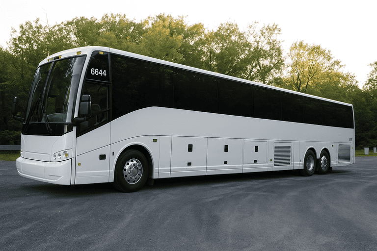 exterior of Sandy Springs Coach Bus Service coach bus