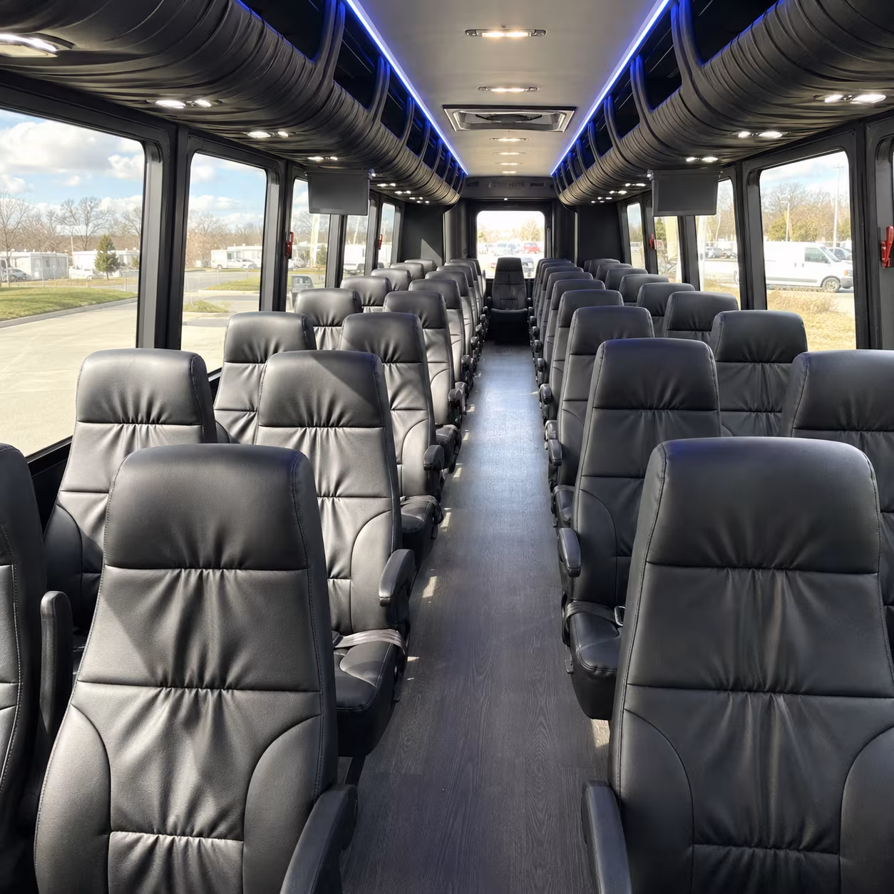 airport shuttle buses for sandy springs wedding guests flying in