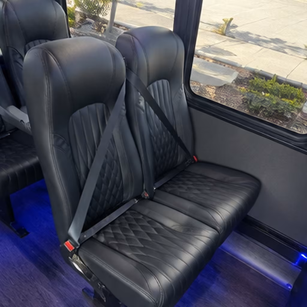 sandy springs 28 passenger minibus inside