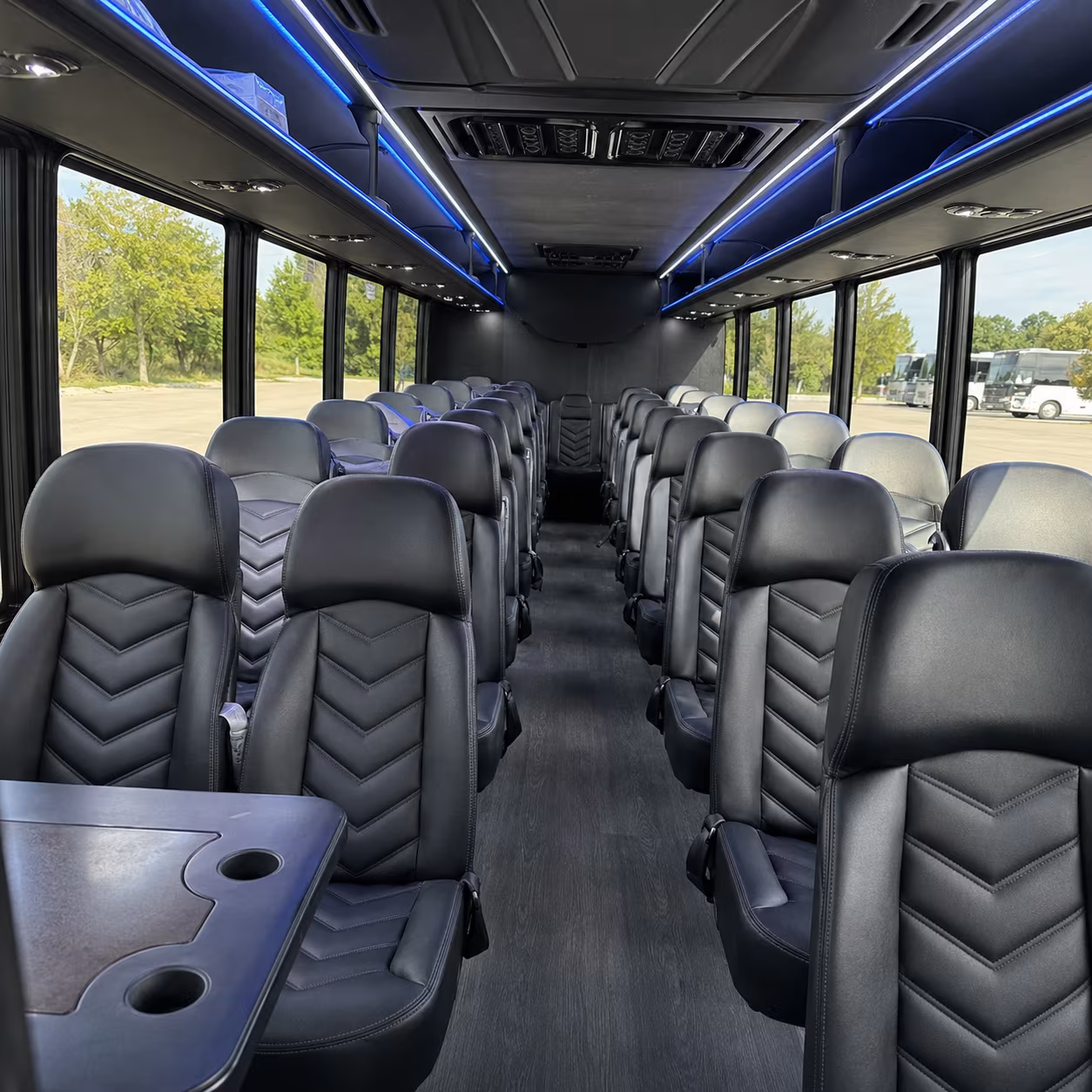 sandy springs 28 passenger minibus interior
