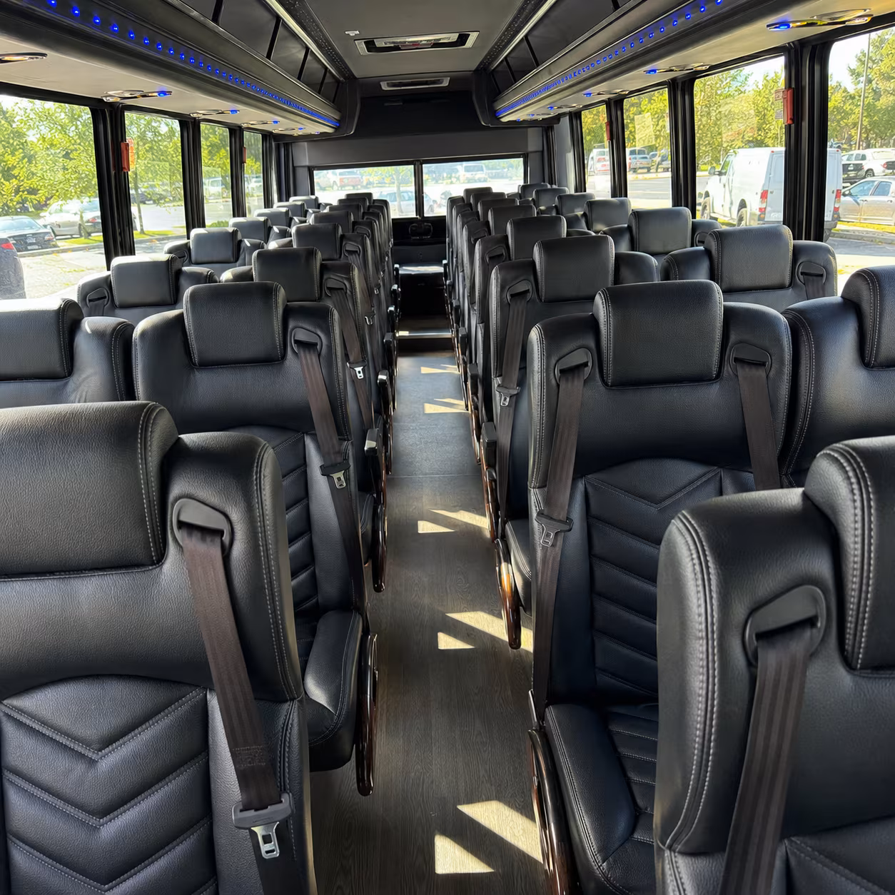 sandy springs 30 passenger minibus interior