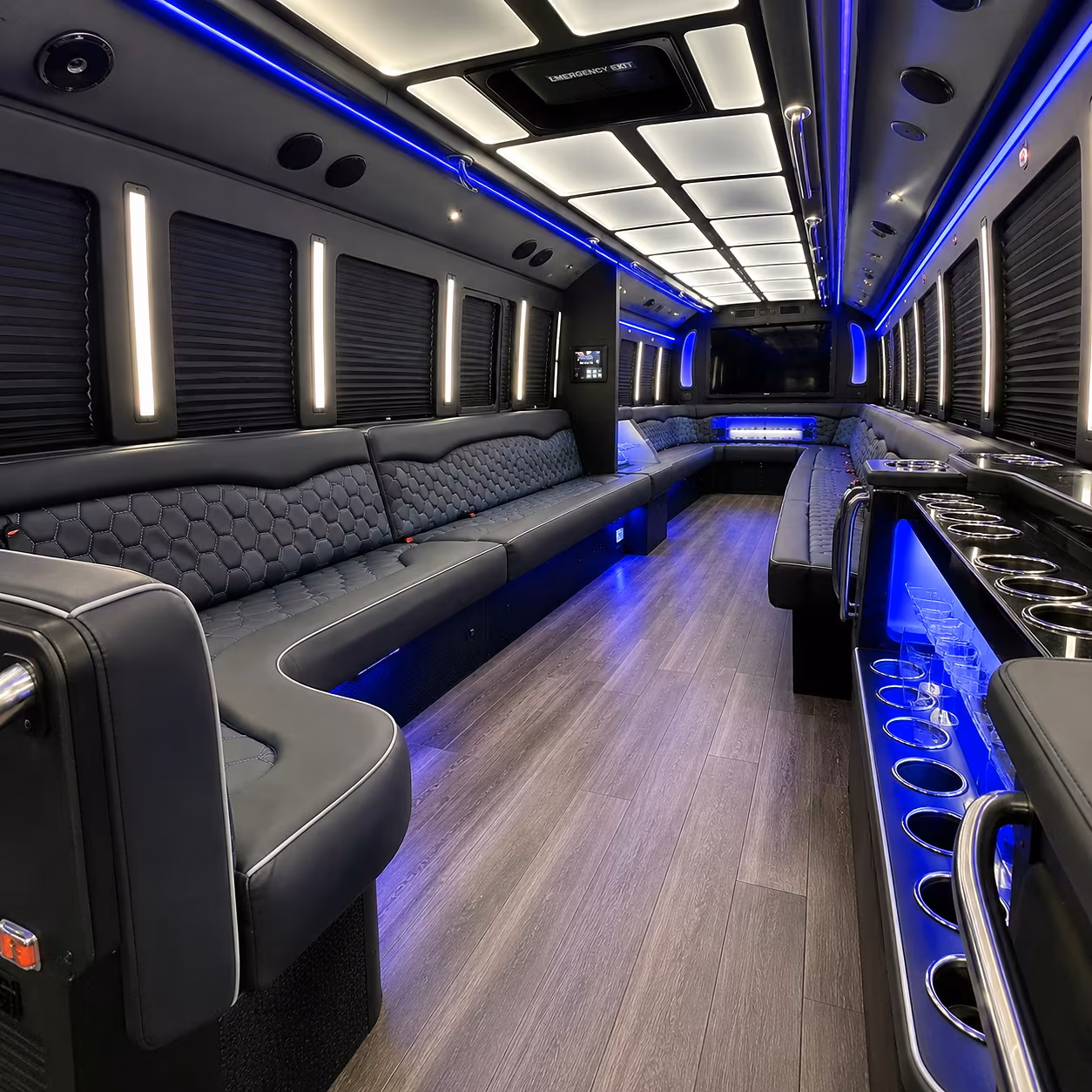 sandy springs party bus inside