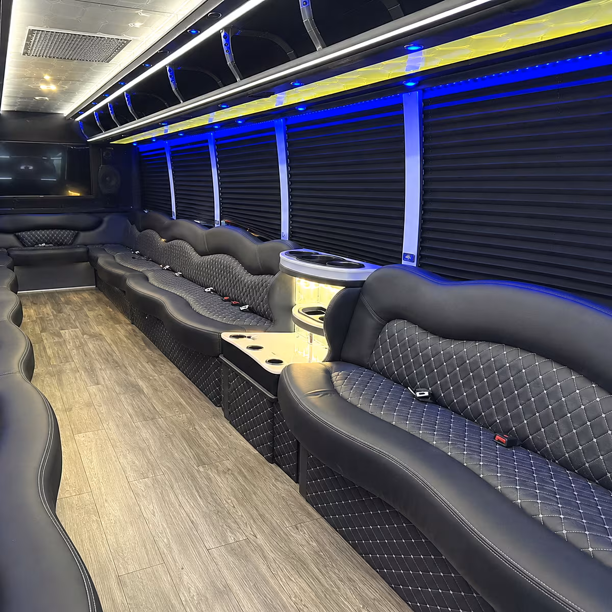 sandy springs party bus interior