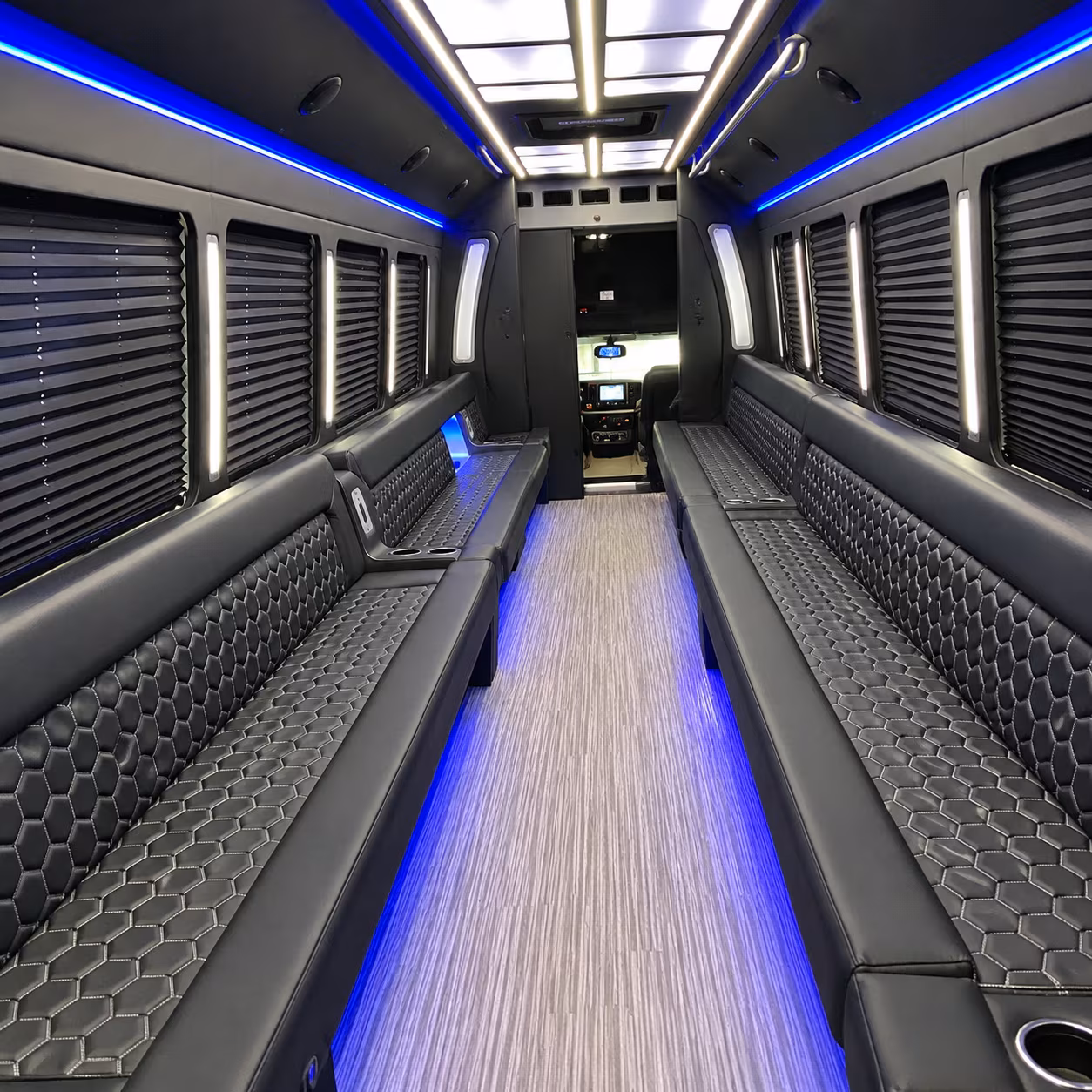 sandy springs party bus rental interior
