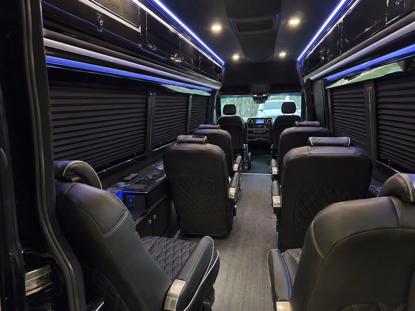 sandy springs sprinter van with driver interior