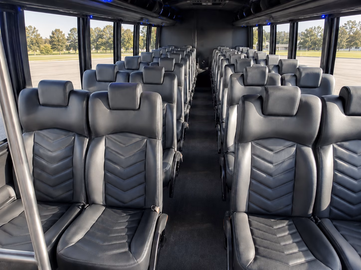 shuttle buses for sandy springs wedding guests between hotels and venues